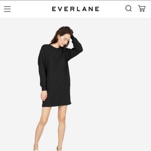 Everlane French terry sweatshirt dress in charcoal